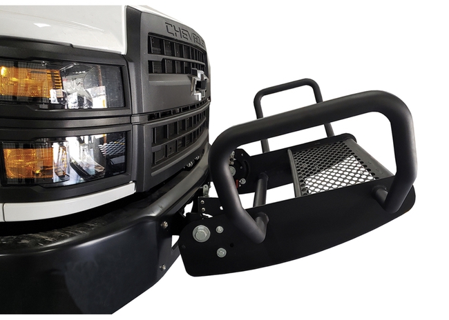 winch grille guard system